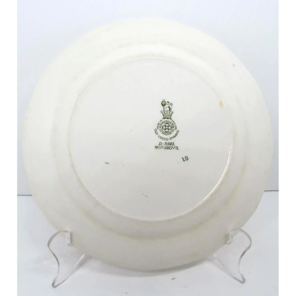 Royal Doulton Old Leeds Spray  Salad Plate  3 Luncheon Plates & 4  Bread Plates